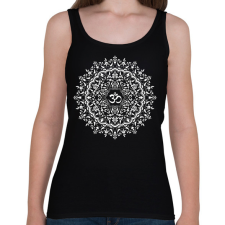 PRINTFASHION Csipkés mandala - Női atléta - Fekete női trikó