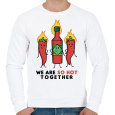 PRINTFASHION Csípős szerelem - Férfi pulóver - Fehér