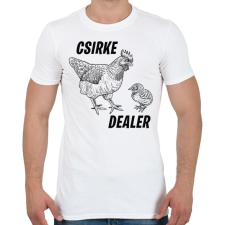 PRINTFASHION Csirke dealer - Férfi póló - Fehér férfi póló