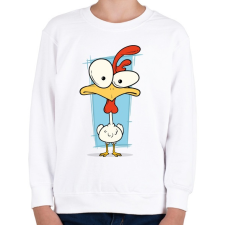 PRINTFASHION Csirke - Gyerek pulóver - Fehér gyerek pulóver, kardigán