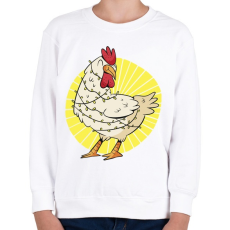 PRINTFASHION Csirke karácsony - Gyerek pulóver - Fehér