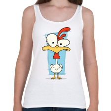 PRINTFASHION Csirke - Női atléta - Fehér női trikó