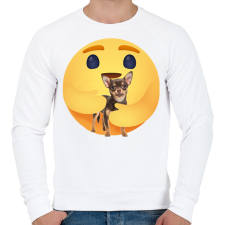 PRINTFASHION Csivava - Férfi pulóver - Fehér férfi pulóver, kardigán