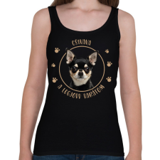 PRINTFASHION Csivava - Legjobb barát - Női atléta - Fekete női trikó