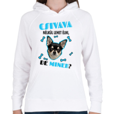 PRINTFASHION Csivava nélkül lehet élni, de minek? - Női kapucnis pulóver - Fehér női pulóver, kardigán