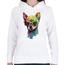 PRINTFASHION csivava - Női kapucnis pulóver - Fehér női pulóver, kardigán