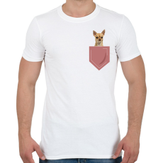 PRINTFASHION Csivava zsebben - Férfi póló - Fehér