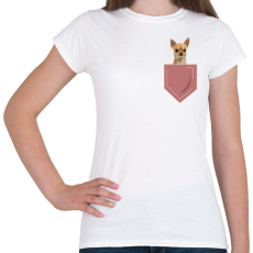 PRINTFASHION Csivava zsebben - Női póló - Fehér
