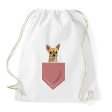 PRINTFASHION Csivava zsebben - Sportzsák, Tornazsák - Fehér tornazsák