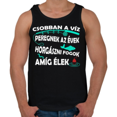 PRINTFASHION Csobban a víz- peregnek az évek - Férfi atléta - Fekete