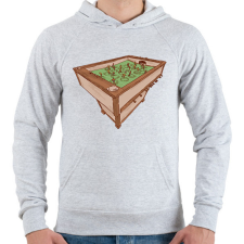 PRINTFASHION Csocsó asztal - Férfi kapucnis pulóver - Sport szürke férfi pulóver, kardigán