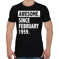 PRINTFASHION Csodálatos 1959 február óta - Férfi póló - Fekete