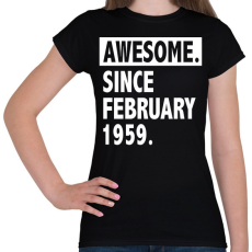 PRINTFASHION Csodálatos 1959 február óta - Női póló - Fekete