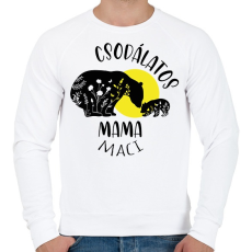 PRINTFASHION Csodálatos mama maci - Férfi pulóver - Fehér