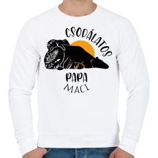 PRINTFASHION Csodálatos papa maci - Férfi pulóver - Fehér