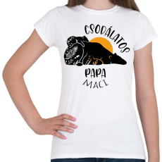 PRINTFASHION Csodálatos papa maci - Női póló - Fehér