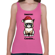 PRINTFASHION Csodás grumpy cat - Női atléta - Rózsaszín női trikó