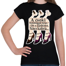 PRINTFASHION csoki és cipők - Női póló - Fekete női póló