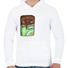 PRINTFASHION Csoki - Férfi kapucnis pulóver - Fehér