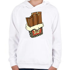 PRINTFASHION Csoki - Gyerek kapucnis pulóver - Fehér