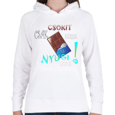 PRINTFASHION csoki - Női kapucnis pulóver - Fehér női pulóver, kardigán