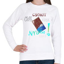 PRINTFASHION csoki - Női pulóver - Fehér női pulóver, kardigán