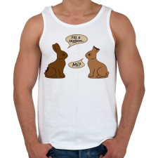 PRINTFASHION Csokinyulak - fáj a seggem - Férfi atléta - Fehér atléta, trikó