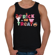 PRINTFASHION Csokit vagy csalunk - Férfi atléta - Fekete