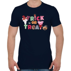 PRINTFASHION Csokit vagy csalunk - Férfi póló - Sötétkék