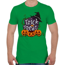 PRINTFASHION Csokit vagy csalunk - Férfi póló - Zöld férfi póló