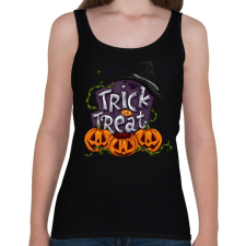 PRINTFASHION Csokit vagy csalunk - Női atléta - Fekete női trikó