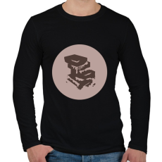 PRINTFASHION csokoládé - Férfi hosszú ujjú póló - Fekete