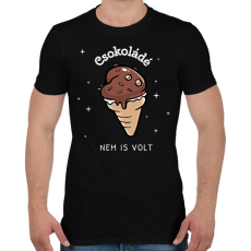 PRINTFASHION CSOKOLADE_NEM_IS_VOLT - Férfi póló - Fekete