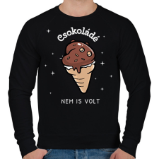 PRINTFASHION CSOKOLADE_NEM_IS_VOLT - Férfi pulóver - Fekete férfi pulóver, kardigán