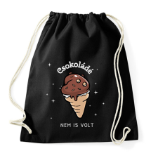 PRINTFASHION CSOKOLADE_NEM_IS_VOLT - Sportzsák, Tornazsák - Fekete tornazsák