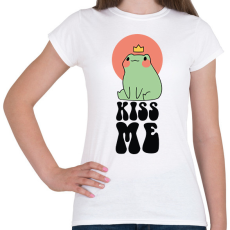 PRINTFASHION Csókolj meg - Béka - Női póló - Fehér