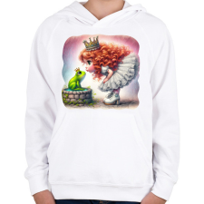 PRINTFASHION Csókolj meg! - Gyerek kapucnis pulóver - Fehér gyerek pulóver, kardigán