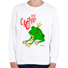 PRINTFASHION Csókolj meg! - Gyerek pulóver - Fehér