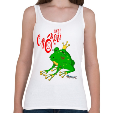 PRINTFASHION Csókolj meg! - Női atléta - Fehér női trikó