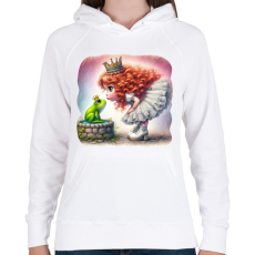 PRINTFASHION Csókolj meg! - Női kapucnis pulóver - Fehér