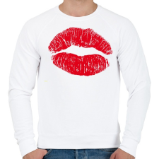 PRINTFASHION Csókollak - Férfi pulóver - Fehér férfi pulóver, kardigán