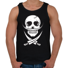 PRINTFASHION Csontbajusz - Férfi atléta - Fekete