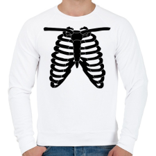 PRINTFASHION Csontváz - Férfi pulóver - Fehér férfi pulóver, kardigán