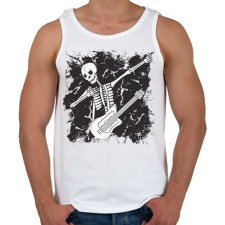 PRINTFASHION Csontváz gitárral - Férfi atléta - Fehér atléta, trikó
