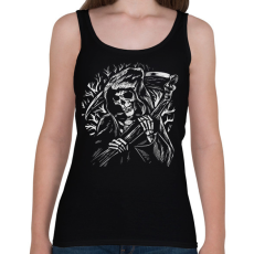 PRINTFASHION Csontváz Halál kaszával sötét alaphoz - Női atléta - Fekete