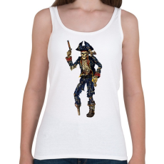 PRINTFASHION Csontváz Kalóz - Női atléta - Fehér