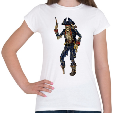 PRINTFASHION Csontváz Kalóz - Női póló - Fehér