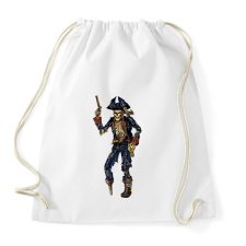 PRINTFASHION Csontváz Kalóz - Sportzsák, Tornazsák - Fehér tornazsák