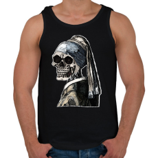 PRINTFASHION (Csontváz) Leány gyöngy fülbevalóval  - Férfi atléta - Fekete