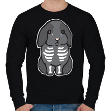 PRINTFASHION csontváz nyuszi - Férfi pulóver - Fekete férfi pulóver, kardigán